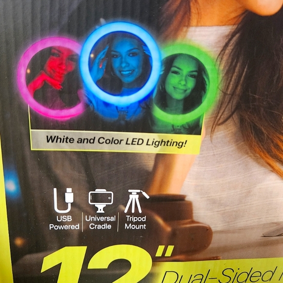 DUAL SIDED FULL COLOR RING LIGHT TRUPOD - Picture 3 of 4